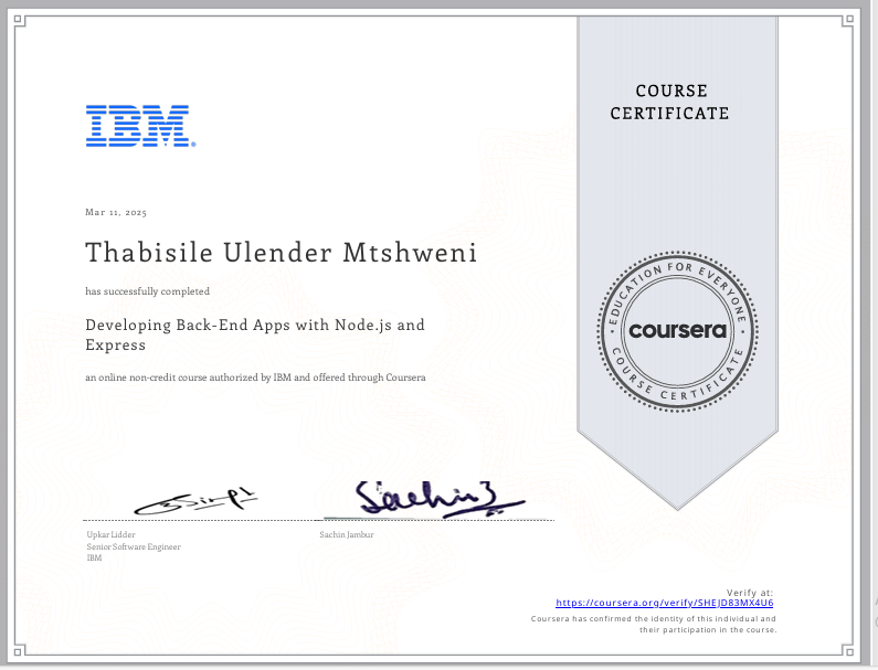 Node.js Certificate